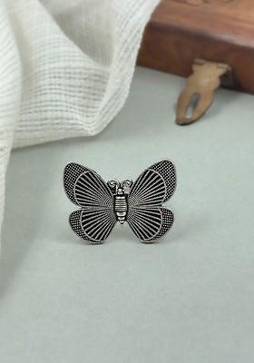 Oxidised Adjustable Skin Friendly Finger Ring