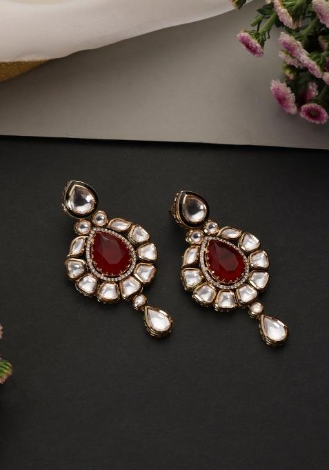 Golden Brass Earrings Set