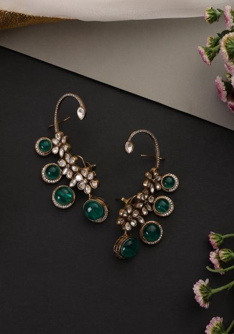 Golden Brass Earrings Set