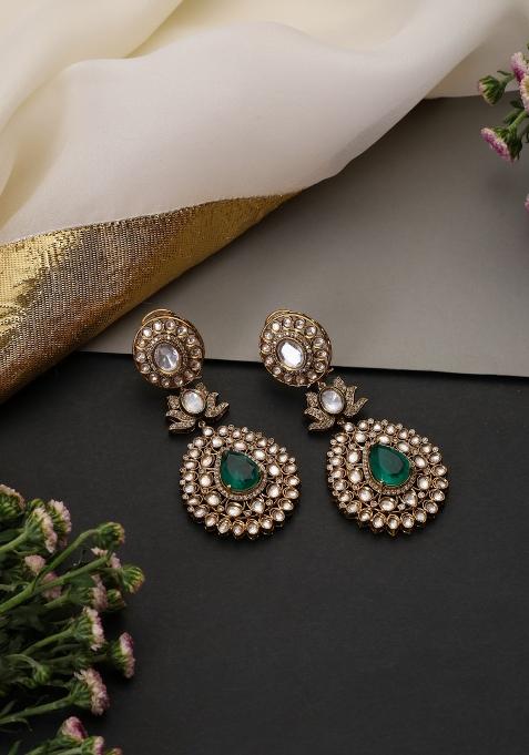 Golden Brass Earrings Set