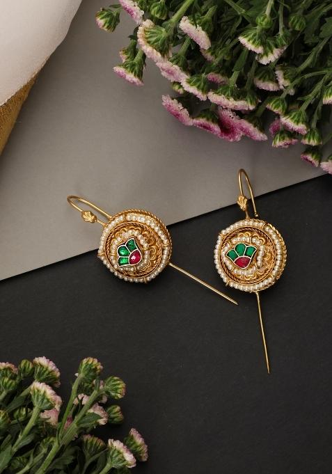 Golden Brass Earrings Set