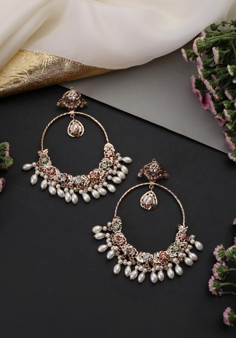 Golden Brass Earrings Set
