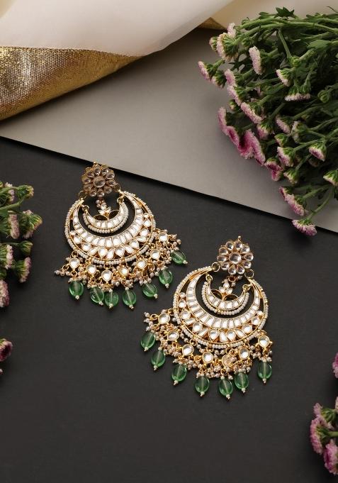 Golden Brass Earrings Set