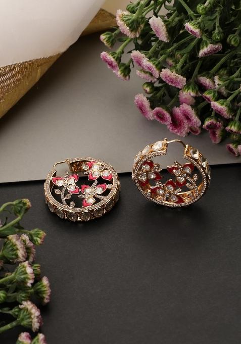 Golden Brass Earrings Set