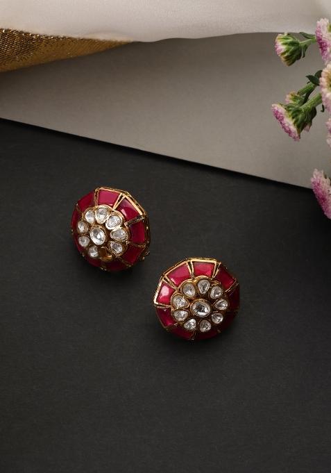 Golden Brass Earrings Set
