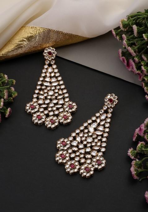 Golden Brass Earrings Set