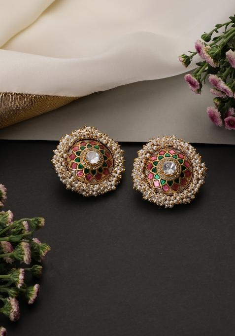 Golden Brass Earrings Set