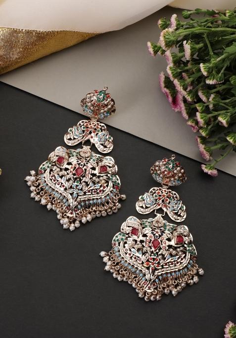 Golden Brass Earrings Set