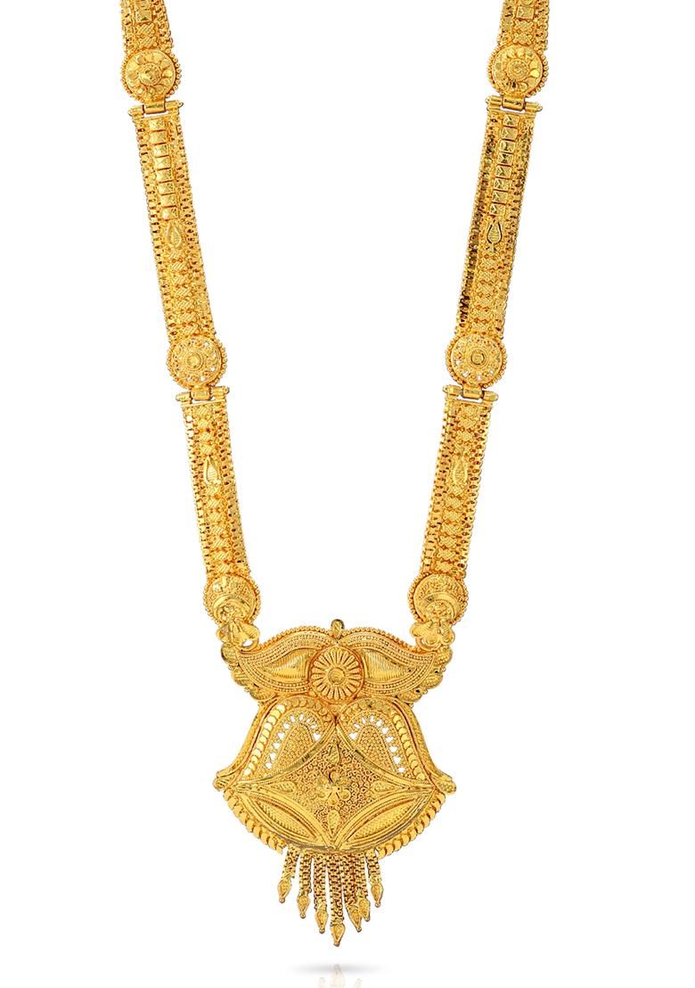 Gold Plated Long Haram Necklace Set