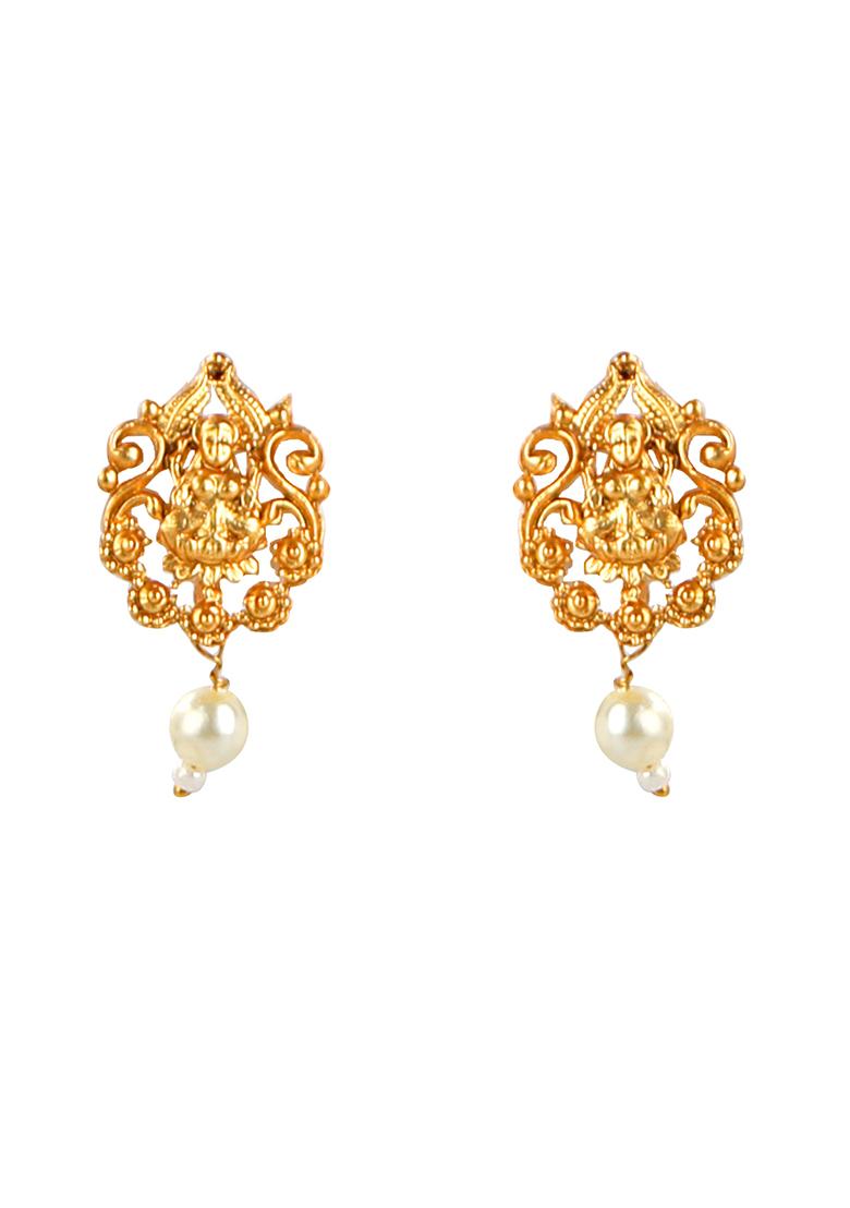 Gold Plated Choker Temple Necklace Set