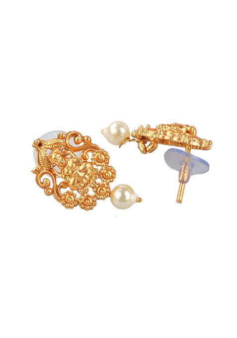 Gold Plated Choker Temple Necklace Set