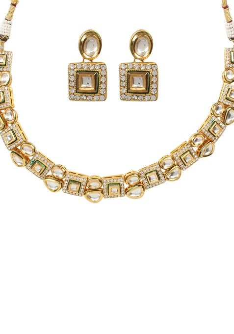 Kundan Handcrafted Necklace And Earrings Set