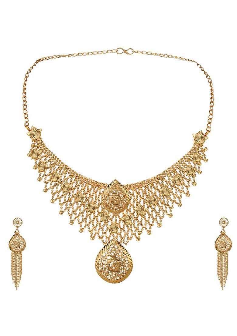 Gold Plated Necklace Set - Indya
