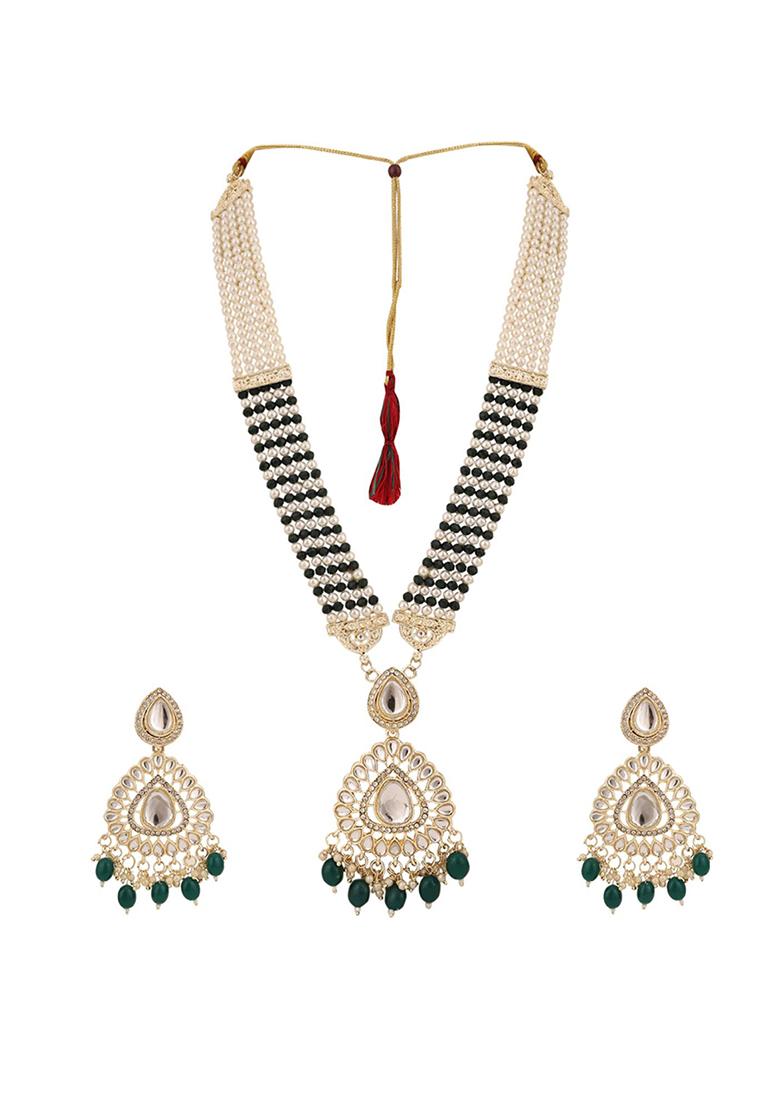 Green Kundan Necklace Set
