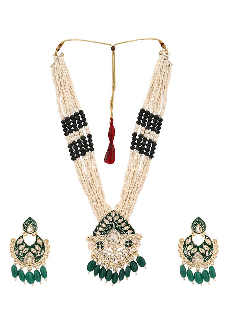 Green Kundan Necklace Set