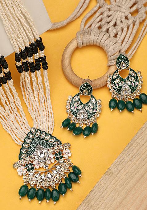 Green Kundan Necklace Set