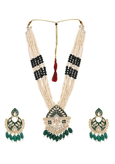 Green Kundan Necklace Set