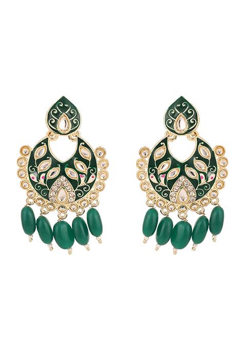 Green Kundan Necklace Set