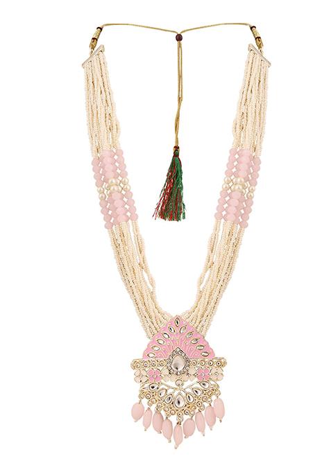 Pink Cubic Zirconia Necklace Set