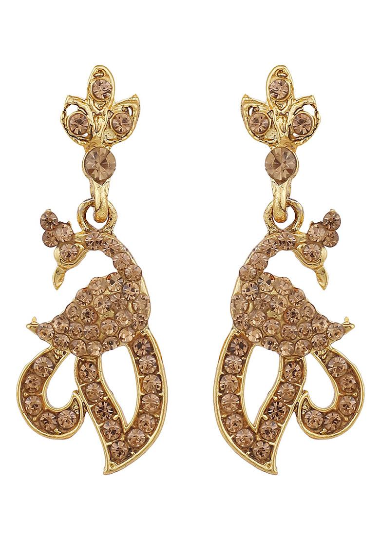 Gold Plated Artificial Stone Necklace Set With Maang Tikka