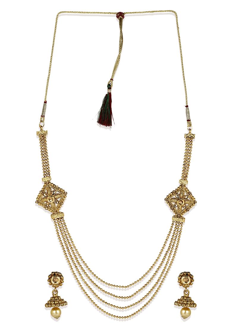 Gold Plated Cubic Zirconia Necklace Set