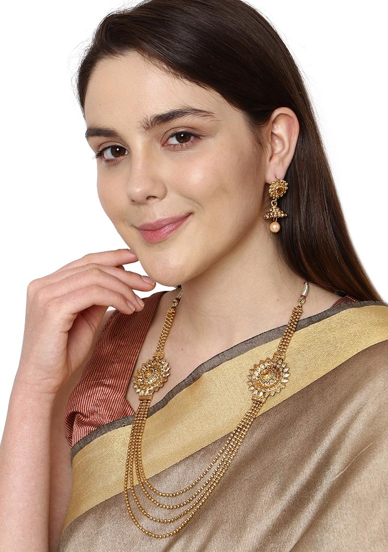 Gold Plated Cubic Zirconia Necklace Set