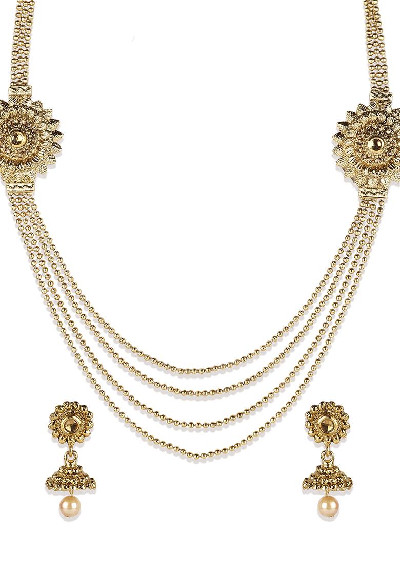 Gold Plated Cubic Zirconia Necklace Set