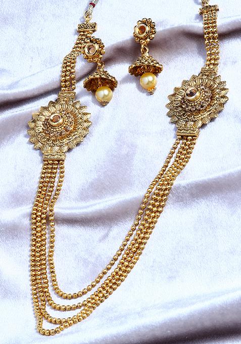 Gold Plated Cubic Zirconia Necklace Set