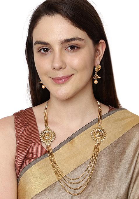 Gold Plated Cubic Zirconia Necklace Set