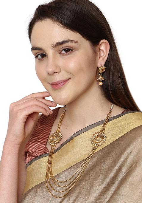 Gold Plated Cubic Zirconia Necklace Set