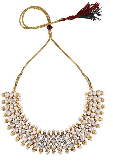 White Gold Plated Cubic Zirconia Necklace Set