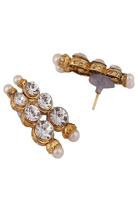 White Gold Plated Cubic Zirconia Necklace Set