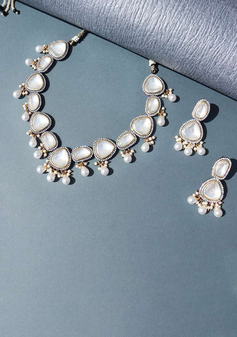 Gudiya Polki Kundan Necklace Set - Indya