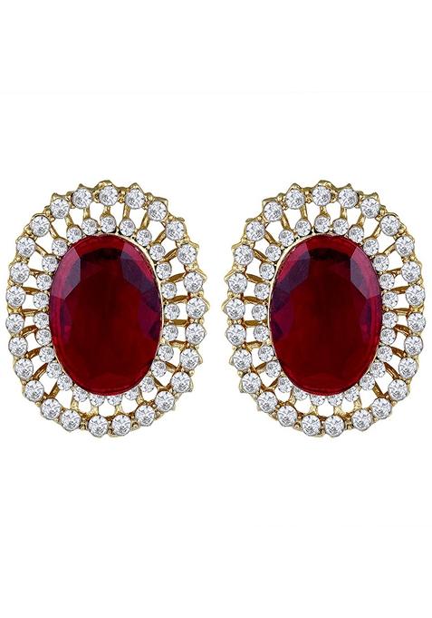 Gold Plated Traditional Stone Studded Pearl Choker Necklace Jewellery Set