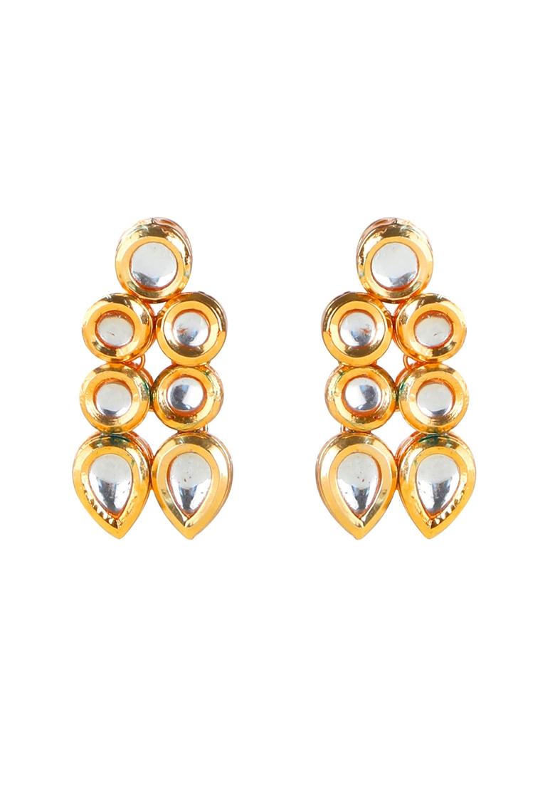 Gold Kundan Studded Necklace Set