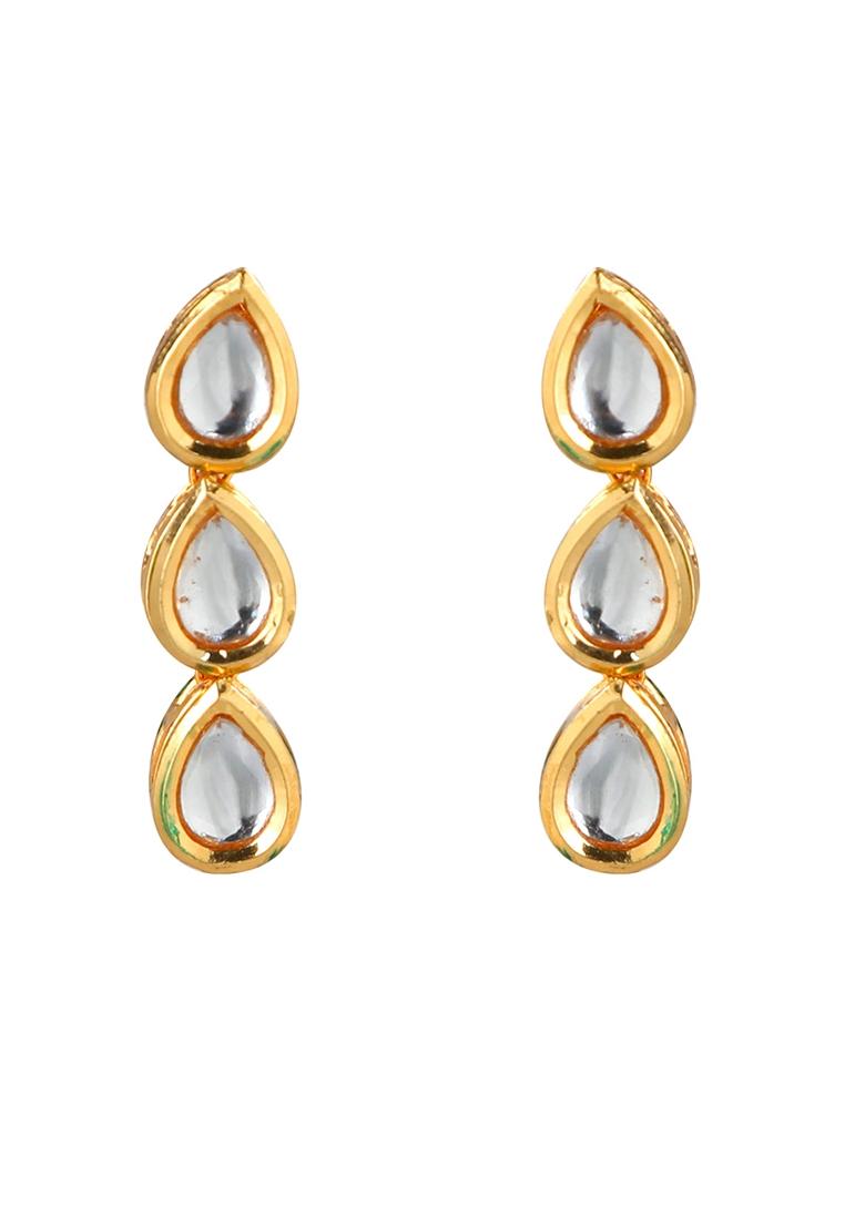 Gold Kundan Studded Necklace Set