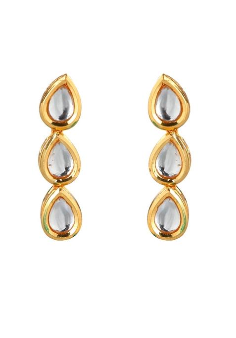 Gold Kundan Studded Necklace Set