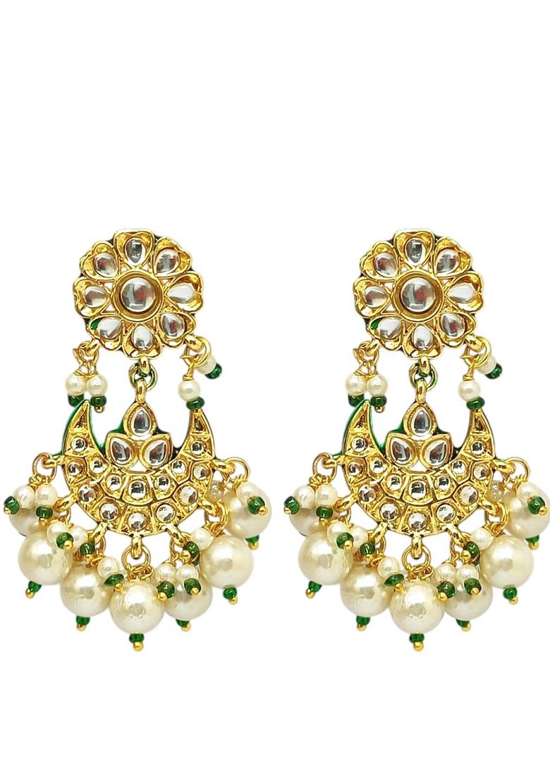 Gold Kundan Studded Necklace Set