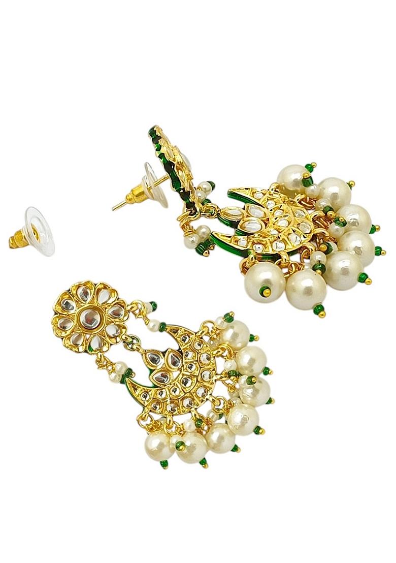Gold Kundan Studded Necklace Set
