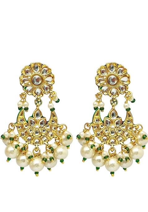 Gold Kundan Studded Necklace Set