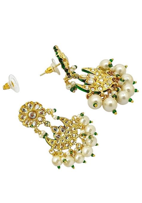 Gold Kundan Studded Necklace Set