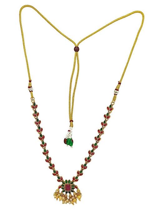 Gold Floral Design Necklace Set