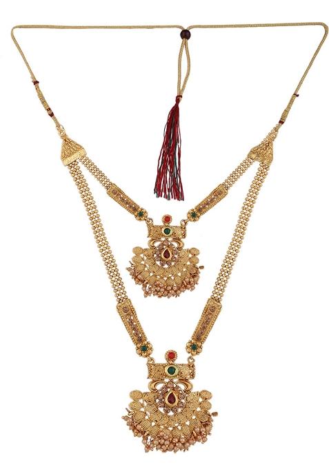 Gold Cubic Zirconia Necklace Set