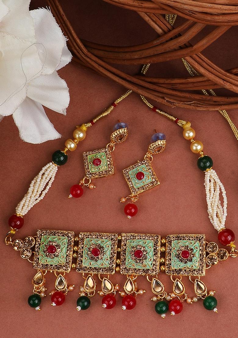 Green Cubic Zirconia Necklace Set