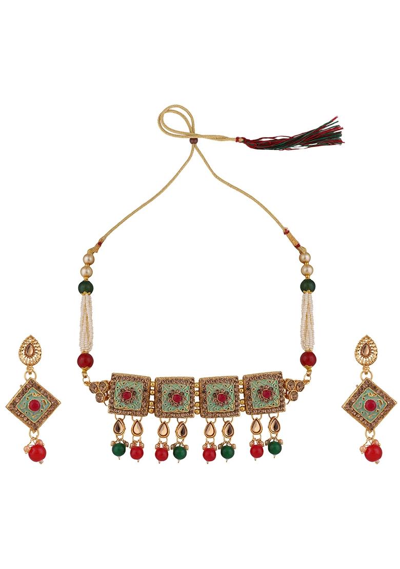 Green Cubic Zirconia Necklace Set