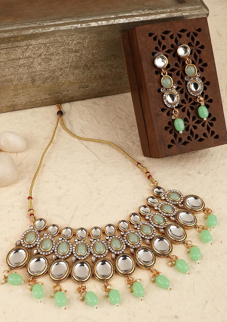 Green Cubic Zirconia Necklace Set