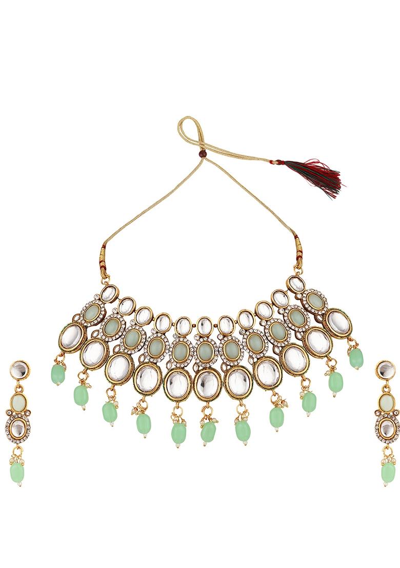 Green Cubic Zirconia Necklace Set