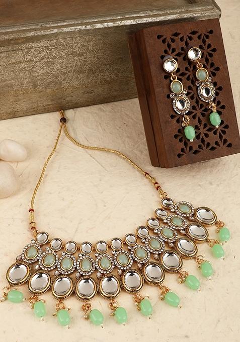 Green Cubic Zirconia Necklace Set