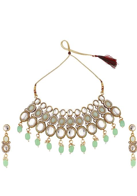 Green Cubic Zirconia Necklace Set