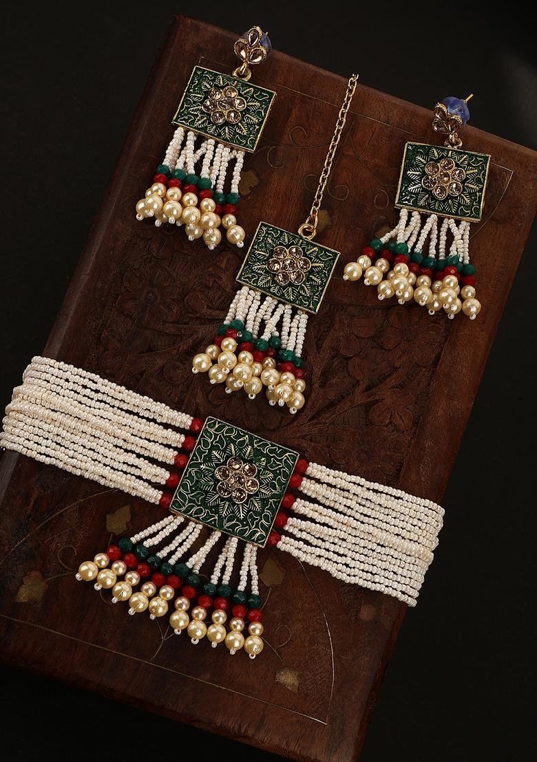 Green Cubic Zirconia Necklace Set